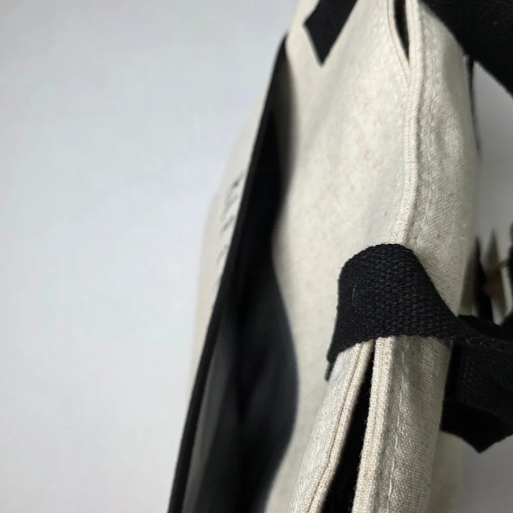 Rae Dunn Insulated Tote Bag Large Linen Beige Blessed Farmhouse Lined Cooler Bag